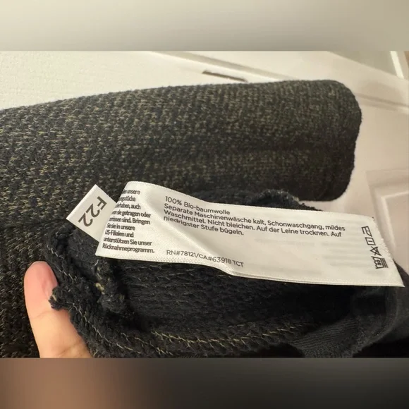 Organic Cotton Terry Stand Collar Jacket | EILEEN FISHER olive green size small - Picture 7 of 10